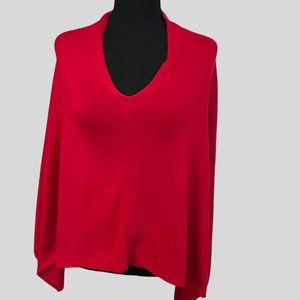 Talbots - Red Poncho - Size XS - 0497LR-1
